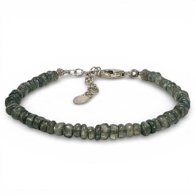 Madagascar labradorite bracelet AA faceted beads 925 silver