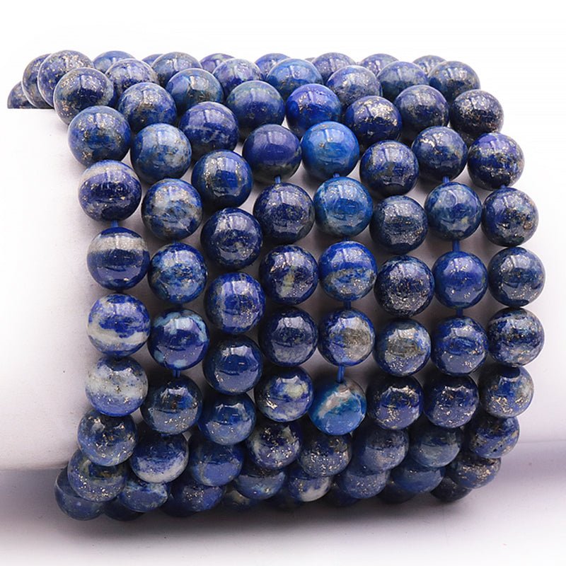 Bracelet lapis lazuli Afghanistan A (boules de 10mm) - La Boite à Cailloux