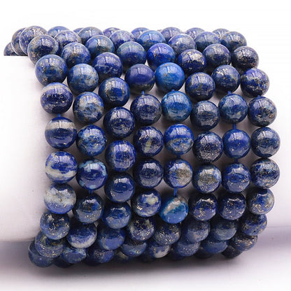 Bracelet lapis lazuli Afghanistan A (boules de 10mm) - La Boite à Cailloux