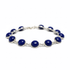 Bracelet lapis lazuli Afghanistan AA argent 925 - La Boite à Cailloux