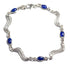 Bracelet lapis lazuli Afghanistan AA argent 925 - La Boite à Cailloux