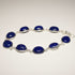 Bracelet lapis lazuli Afghanistan AA argent 925 - La Boite à Cailloux