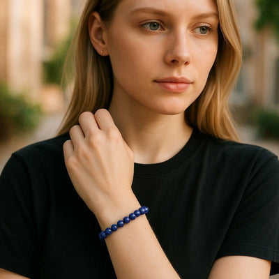 Bracelet lapis lazuli Afghanistan AA (boules de 5-6mm)