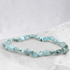 Bracelet larimar République Dominicaine A (grains 5-7mm) - La Boite à Cailloux