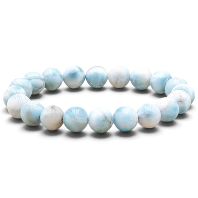 Pulseira de larimar da República Dominicana AA (contas de 9-10 mm)