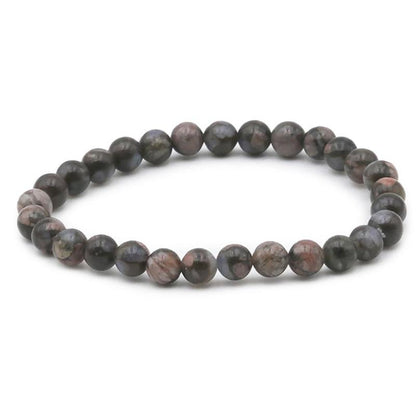 Bracelet libérite bleue Afrique du Sud AB (boules 5 - 6mm) - La Boite à Cailloux