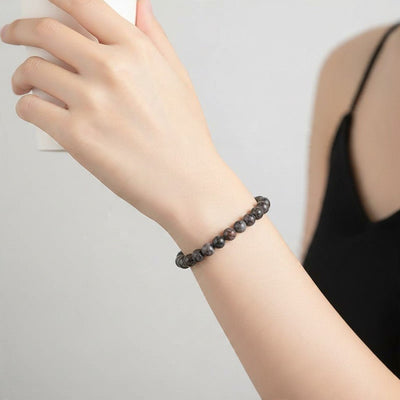 Bracciale in liberite blu Sudafrica AB (sfere 5-6mm)