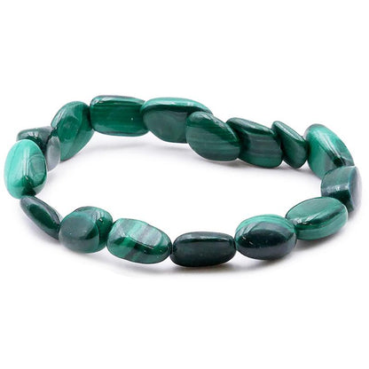 Bracelet malachite Congo A grains 5 - 7mm - La Boite à Cailloux