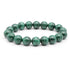 Bracelet malachite Congo AA (boules 11 - 12mm) - La Boite à Cailloux
