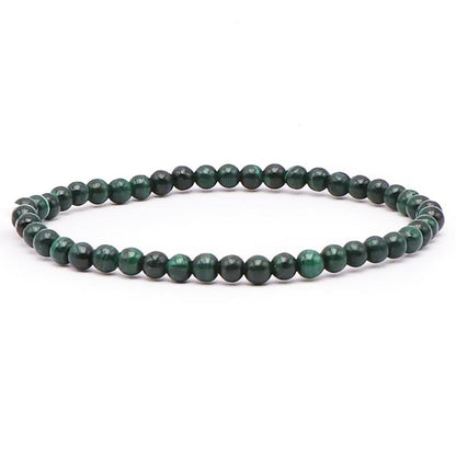 Bracelet malachite Congo AA (boules 3 - 4mm) - La Boite à Cailloux
