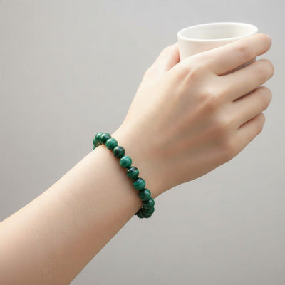 Pulsera Malaquita Congo AA (bolas 7-8mm)