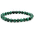 Bracelet malachite Congo AA (boules 7 - 8mm) - Taille L - La Boite à Cailloux