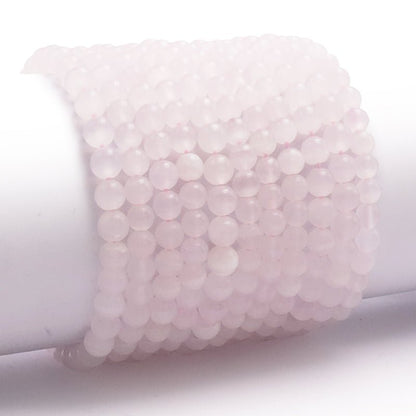 Bracelet manganocalcite Pérou AA boules 5 - 6mm - La Boite à Cailloux