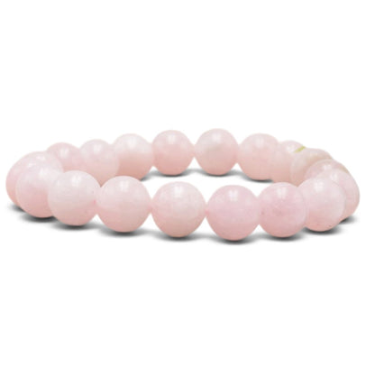 Bracelet morganite (béryl rose) Brésil A boules 10mm - La Boite à Cailloux