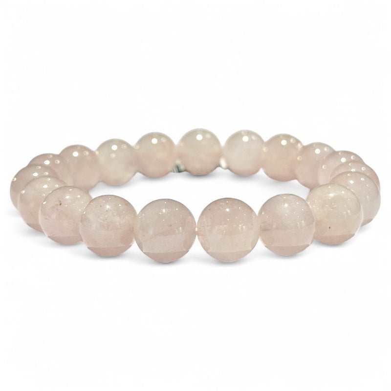 Bracelet morganite (béryl rose) Brésil A boules 10mm - La Boite à Cailloux