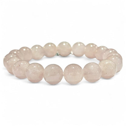 Bracelet morganite (béryl rose) Brésil A boules 10mm - La Boite à Cailloux
