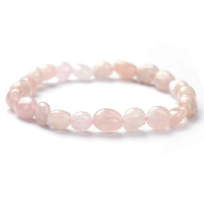 Bracelet morganite (béryl rose) Brésil A grains 5-7mm - La Boite à Cailloux