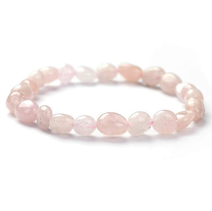 Bracelet morganite (béryl rose) Brésil A grains 5-7mm - La Boite à Cailloux
