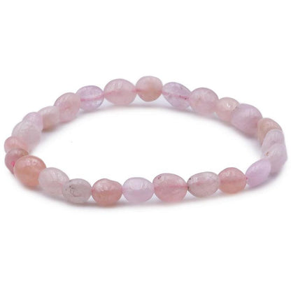 Bracelet morganite (béryl rose) Brésil A grains 5-7mm - La Boite à Cailloux