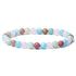 Bracelet multi aigue - marine, amazonite, quartz rose, thulite AA (boules 5 - 6mm) - La Boite à Cailloux