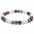 Bracelet multi aigue - marine, améthyste, labradorite, lépidolite, pierre de lune A+ (boules 5 - 6mm) - La Boite à Cailloux