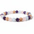 Bracelet multi aigue - marine, lepidolite, pierre de soleil, quartz rose A+ (boules 5 - 6mm) - La Boite à Cailloux