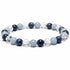 Bracelet multi angelite, cristal de roche, sodalite A+ (boules 5 - 6mm) - La Boite à Cailloux