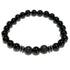 Bracelet multi Onyx, hématite, pierre de lave (boules 8mm) - La Boite à Cailloux
