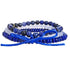 Bracelet multi - pierres calcédoine bleue - lapis lazuli - sodalite A+ (boules 5 - 6mm) - La Boite à Cailloux