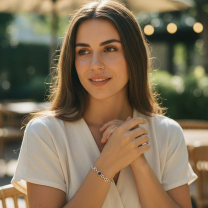 Bracelet multi - pierres Inde AA argent 925 - La Boite à Cailloux