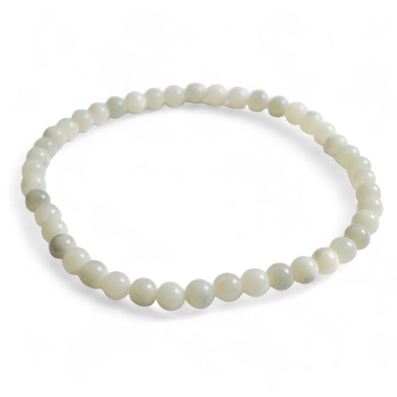 Bracelet nacre Chine A boules 3 - 4mm - La Boite à Cailloux