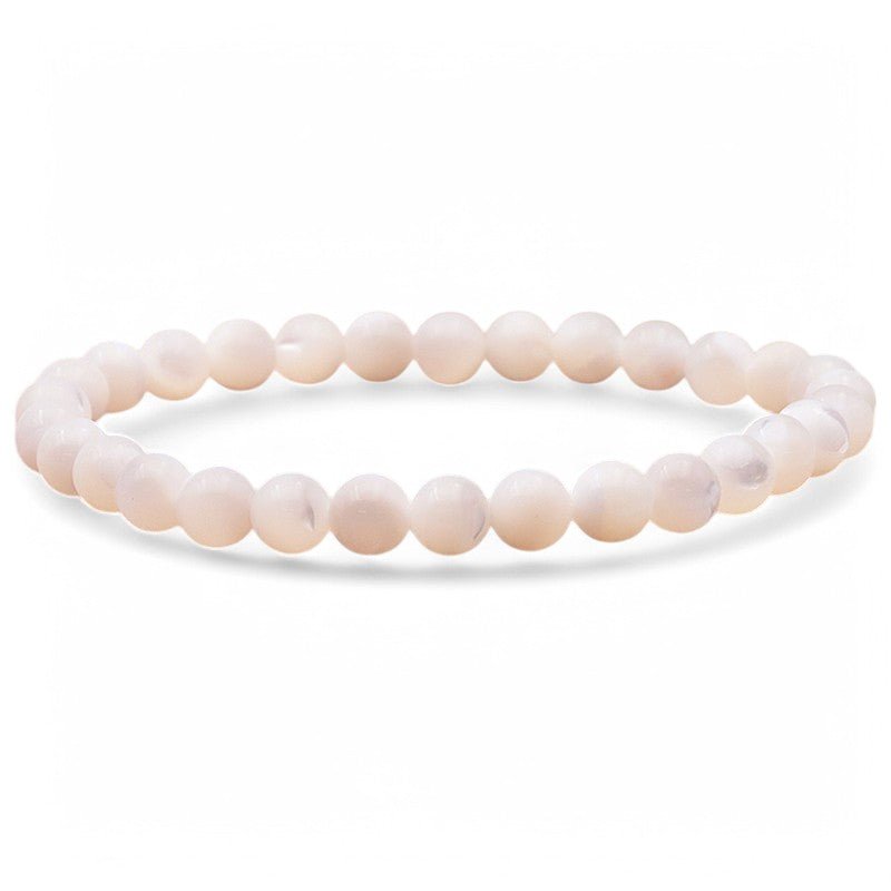 Bracelet nacre Chine A boules 5 - 6mm - La Boite à Cailloux