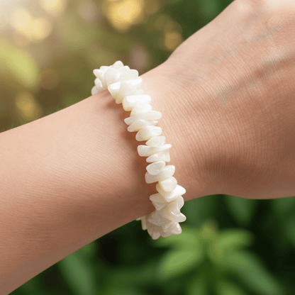 Bracelet nacre Chine A (perles baroques) - La Boite à Cailloux