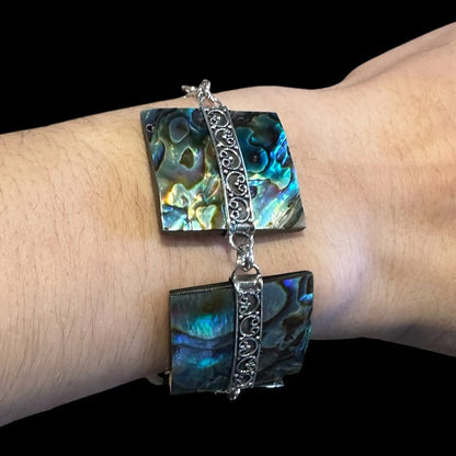 Bracelet nacre Thailande AA argent 925 - La Boite à Cailloux