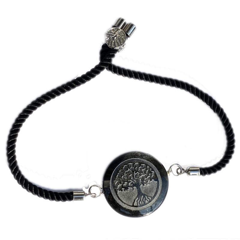 Bracelet obsidienne dorée Mexique AA (arbre de vie) - La Boite à Cailloux