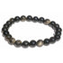 Bracelet obsidienne dorée Mexique AA (boules 7 - 8mm) - La Boite à Cailloux