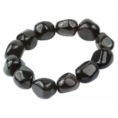 Bracelet obsidienne larme d'apache Etats-Unis AA (pierres roulées)