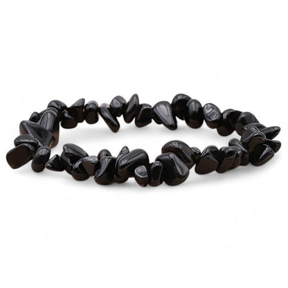 Bracelet obsidienne noire Mexique A (perles baroques) - La Boite à Cailloux