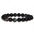 Bracelet obsidienne oeil céleste Mexique A (boules 10mm) - La Boite à Cailloux