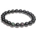 Bracelet obsidienne oeil céleste Mexique A (boules 7 - 8mm) - La Boite à Cailloux
