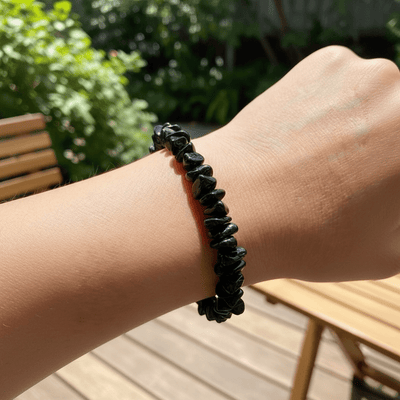 Pulsera obsidiana ojo celeste México A (perlas barrocas)