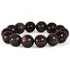 Bracelet obsidienne oeil céleste Mexique AA (boules 14mm) - La Boite à Cailloux
