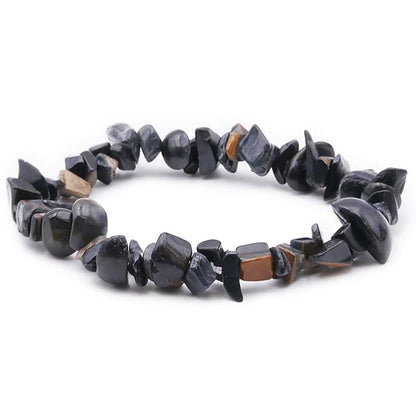 Bracelet oeil de faucon Afrique du Sud A (perles baroques) - La Boite à Cailloux