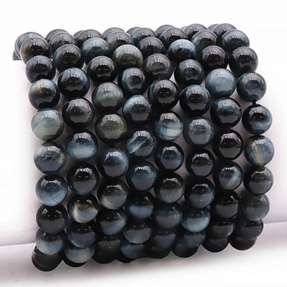 Bracelet oeil de faucon Afrique du Sud AA (boules 10mm) - La Boite à Cailloux