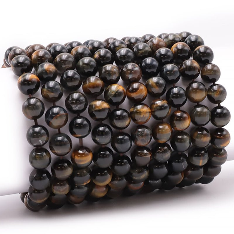 Bracelet oeil de faucon Afrique du Sud AA (boules 10mm) - La Boite à Cailloux