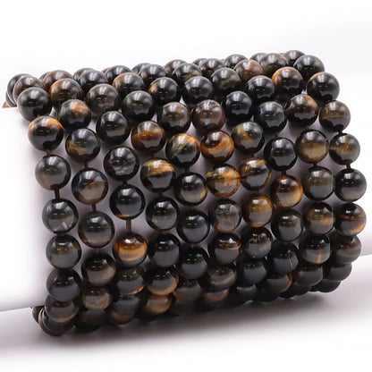 Bracelet oeil de faucon Afrique du Sud AA (boules 10mm) - La Boite à Cailloux