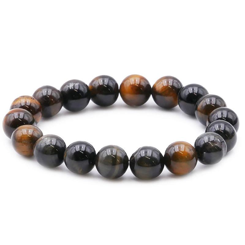 Bracelet oeil de faucon Afrique du Sud AA (boules 10mm) - La Boite à Cailloux