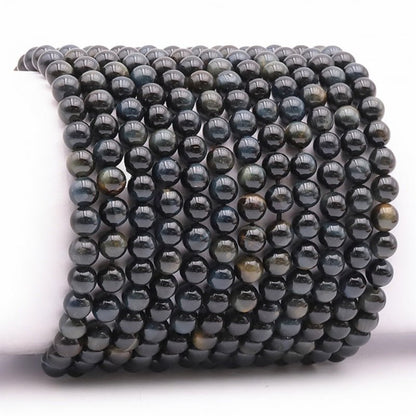 Bracelet oeil de faucon Afrique du Sud AA (boules 5 - 6mm) - La Boite à Cailloux