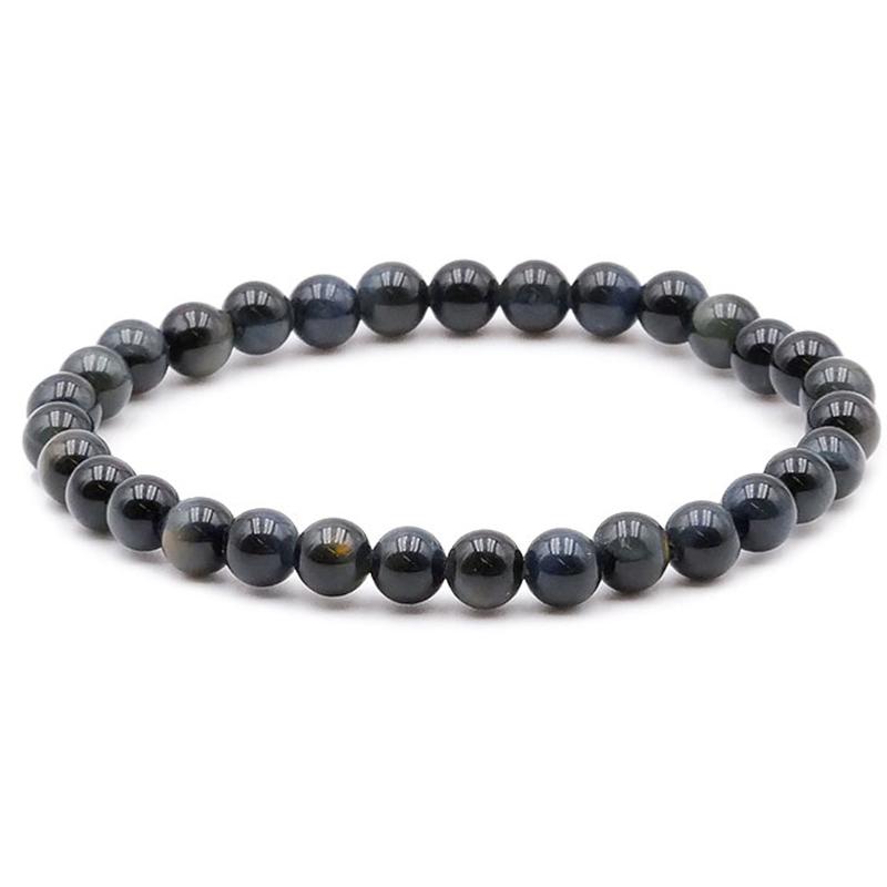 Bracelet oeil de faucon Afrique du Sud AA (boules 5 - 6mm) - La Boite à Cailloux
