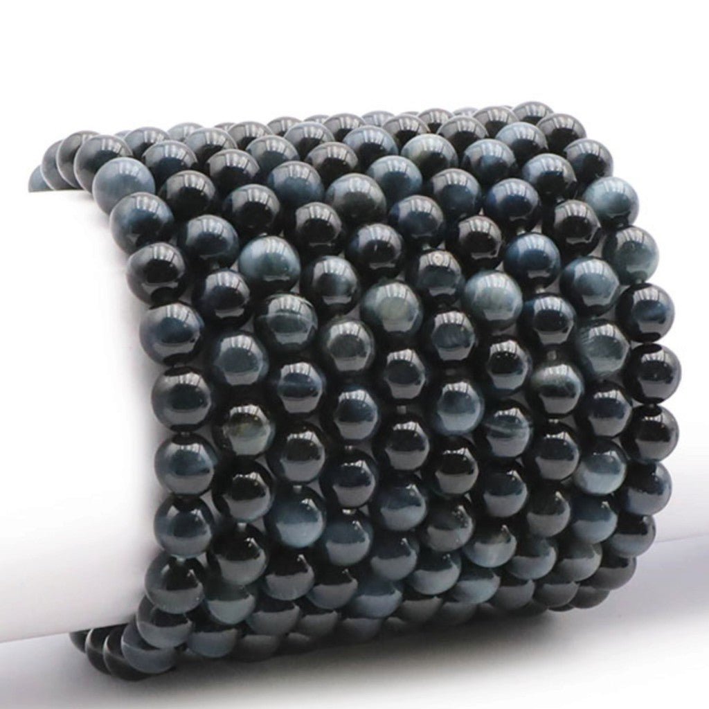 Bracelet oeil de faucon Afrique du Sud AA (boules 7-8mm) - La Boite à Cailloux